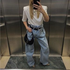 Undone Jeans, Blue- worn once!